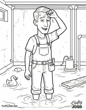 Plumber standing water