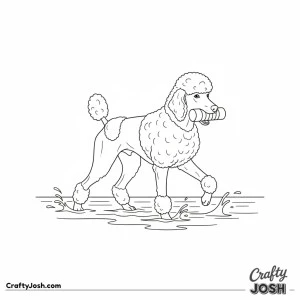 Poodle water retrieving