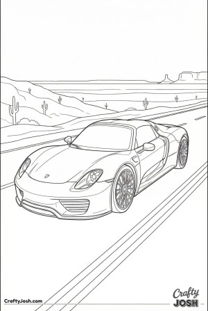 Porsche in the desert