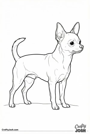 Realistic chihuahua side profile