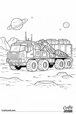 Sci fi mining truck