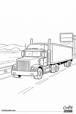 Semi truck on highway