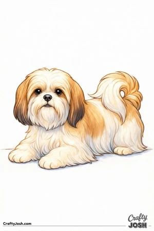Shih Tzu lying down