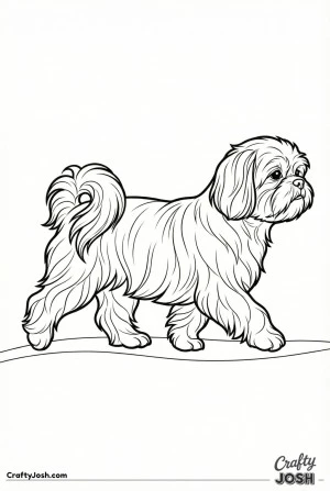 Shih tzu mid stride motion