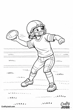 A young quarterback releases a sidearm pass, rotating her shoulders while keeping her eyes focused on the target ahead