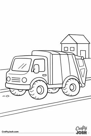 Simple garbage truck street