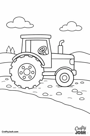 Simple tractor dirt path