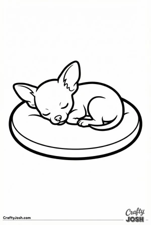 Sleeping chihuahua puppy