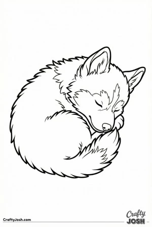 Sleeping husky puppy