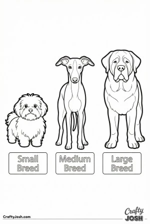 Small medium large dogs