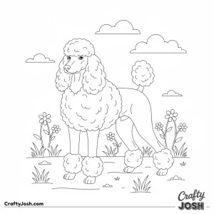 Spring meadow poodle