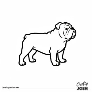 Thick outline bulldog profile