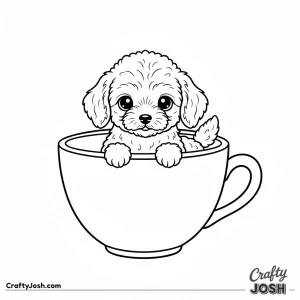 Toy poodle in teacup