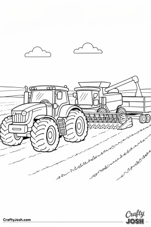 Tractor combine harvester