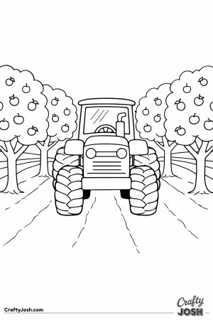 Tractor fruit orchard