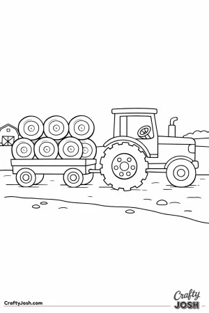 Tractor hay bale trailer