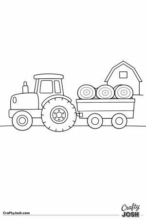 Tractor trailer hay bales