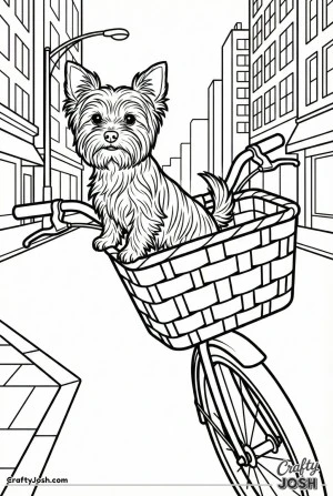 Yorkshire terrier bicycle basket