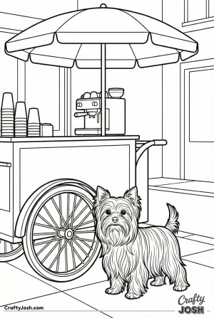 Yorkshire terrier coffee cart