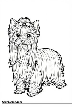 Yorkshire terrier standing