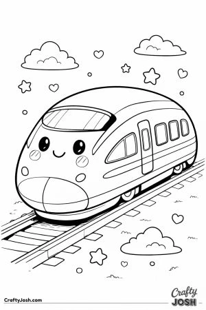 Baby bullet train with blush cheeks