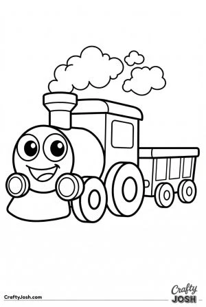 Big head cartoon train