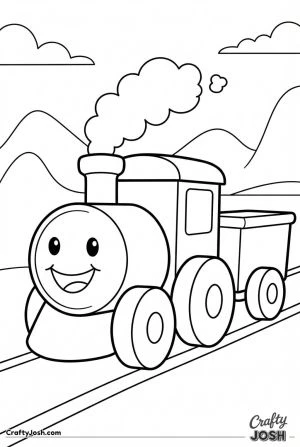 Bubble style cartoon train