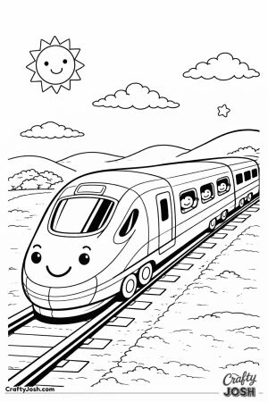 Chunky toy style bullet train