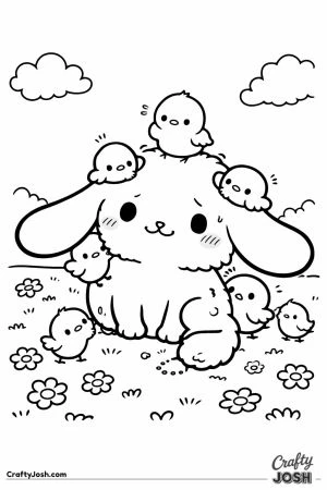 Cinnamoroll cat easter chicks imprinting