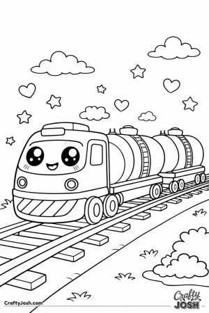 Cute tanker freight train