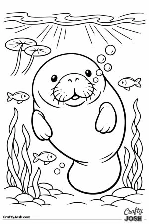 Florida manatee spring underwater