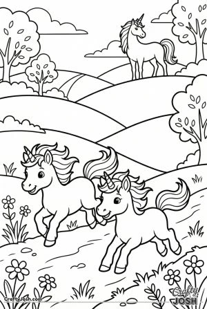 Foal race rolling hills