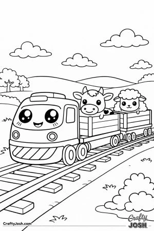 Freight train carrying farm animals