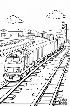 Freight train passing lights