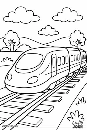 Friendly high speed train with big wheels