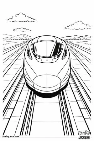 Front view maglev high speed train