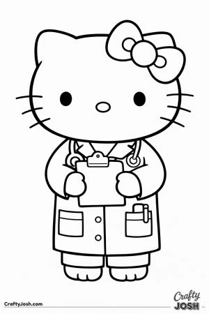 Hello kitty cat doctor uniform