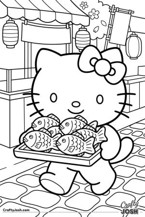 Hello kitty cat taiyaki tray