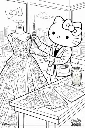 Hello kitty cat tokyo fashion designer studio