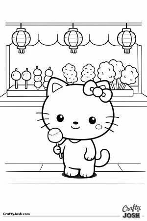 Hello kitty festival candy apple