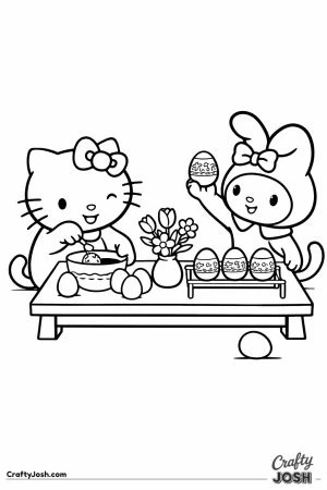 Hello kitty my melody easter egg dyeing