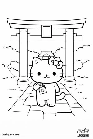 Hello kitty shrine torii gate