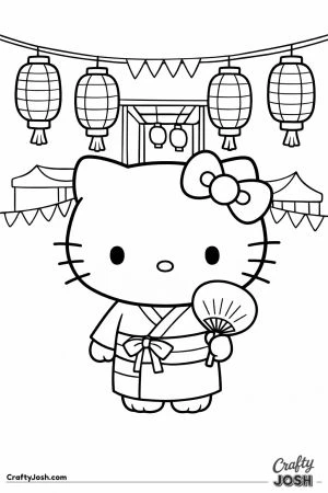 Hello kitty yukata lanterns