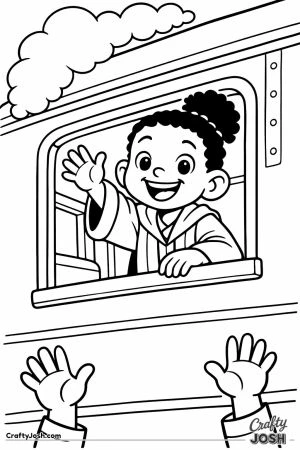 Hogwarts express child waving from window