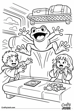 Hogwarts express chocolate frog leaping