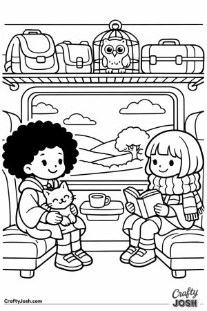 Hogwarts express compartment looking outside