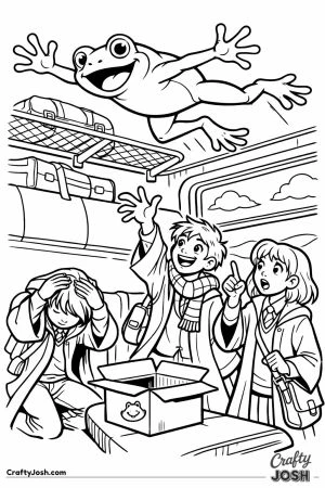 Hogwarts express frog leaping compartment chaos