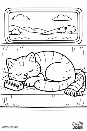 Hogwarts express ginger cat sleeping seat