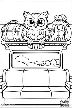 Hogwarts express owl on luggage rack