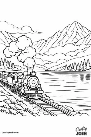 Hogwarts express passing misty loch